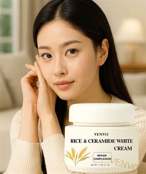 venvo Rice & Ceramide Glow Rich Cream, soft & luminous texture (50g ...