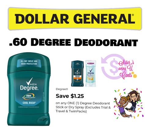 .60 Degree Men's Deodorant At Dollar General