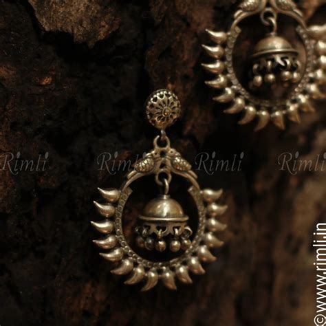 Suriya Silver Jhumka