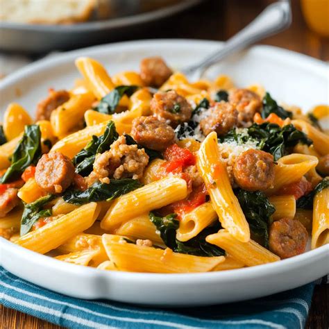 Pasta With Sausage And Spinach Quick, And Flavorful Dinner
