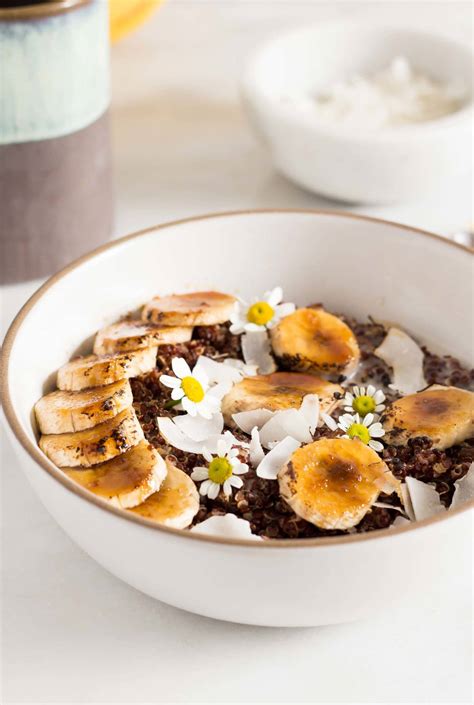 Chamomile Quinoa Porridge with Banana Brûlée - Le Petit Eats