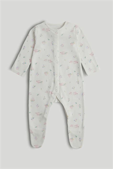 Mothercare Baby Girls Printed Full Sleeves Sleepsuit - Pack of 3 - Multi