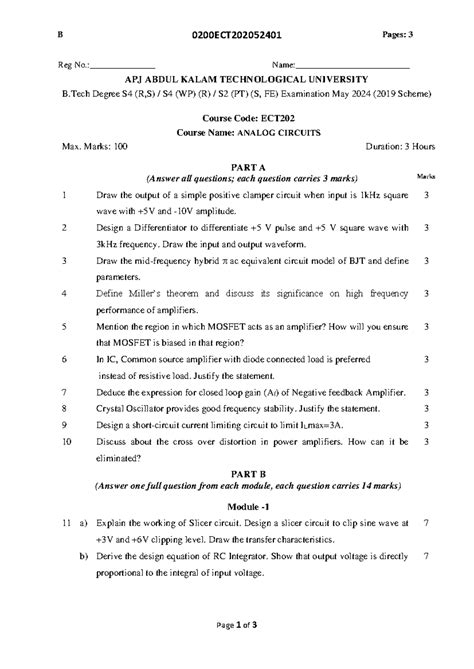 ECT202-QP MAY 2024 - QUESTION PAPER - 0200ECT Page 1 of 3 Course Code ...