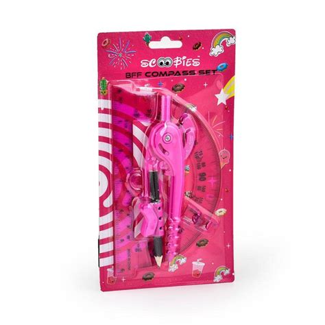 Scoobies BFF Compass & Protractor Set - (Pink) | The Mom Store