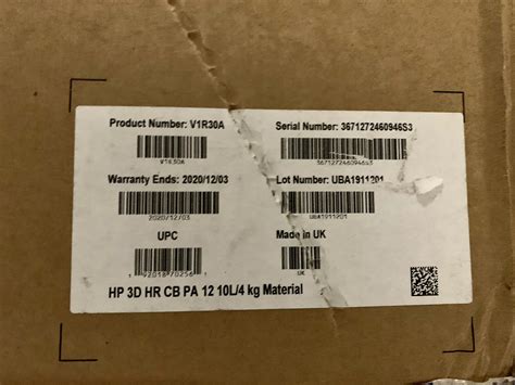 Original HP Jet Fusion 540 3D - High Reusability HR CB PA 12 10L / 4 kg - V1R30A | eBay