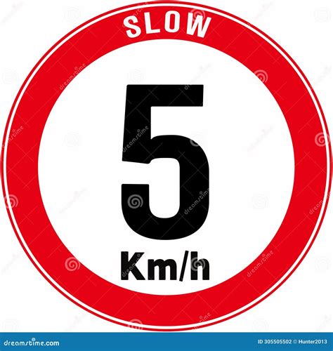 Max speed 5 km per hour stock illustration. Illustration of speed ...