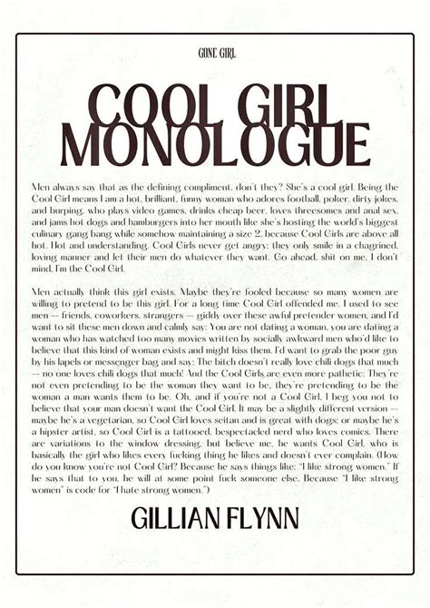 Cool Girl Monologue - Inspirational Quotes