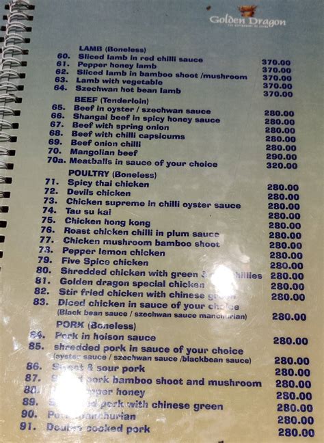 Menu at Golden Dragon Restaurant, Kakkanad, Sunpaul Blueberry