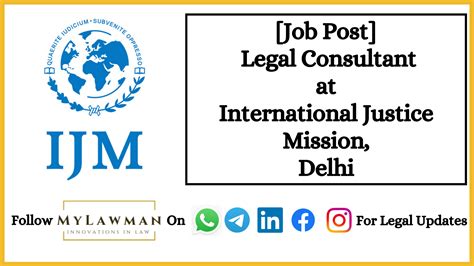 [Job Post] Legal Consultant at International Justice Mission, Delhi ...