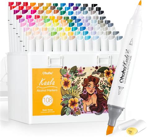 Ohuhu Alcohol Markers 108 Colors: Fine & Slim Broad India | Ubuy