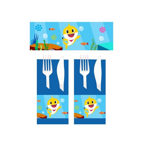 Baby Shark Theme Napkin Rings – PRETTY UR PARTY