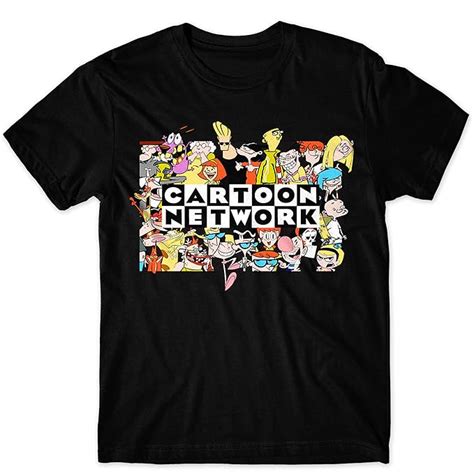 Cartoon Network Logo Throwback Classic T-Shirt Small Black: Amazon.in ...