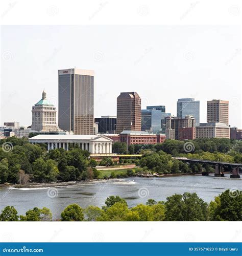 Richmond city skyline stock illustration. Illustration of skyscrapers ...