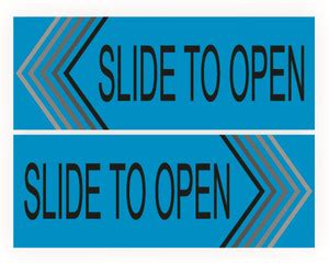 GOODPRINTZONE 20.32 cm Slide to Open Door Sticker Size 3"X 8" inch ...
