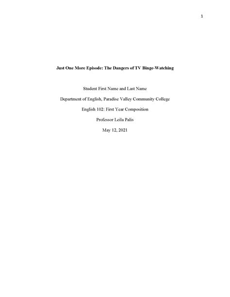 APA Format Example Essay Paper 的图像结果