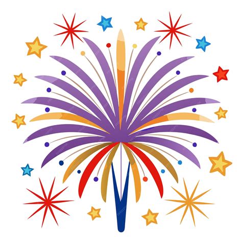 Fireworks clip art and vector design with a white background | Premium ...