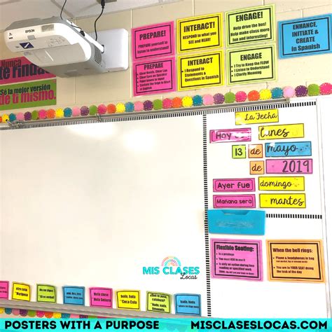 Spanish Classroom Decor Posters with a Purpose - Mis Clases Locas