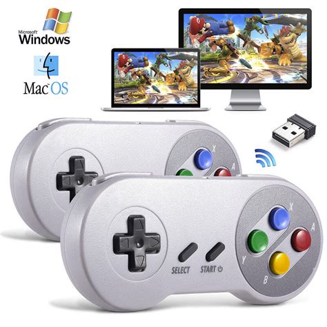 Buy PC Game Controller Wireless Computer Joystick Joypad SNES Gamepad ...