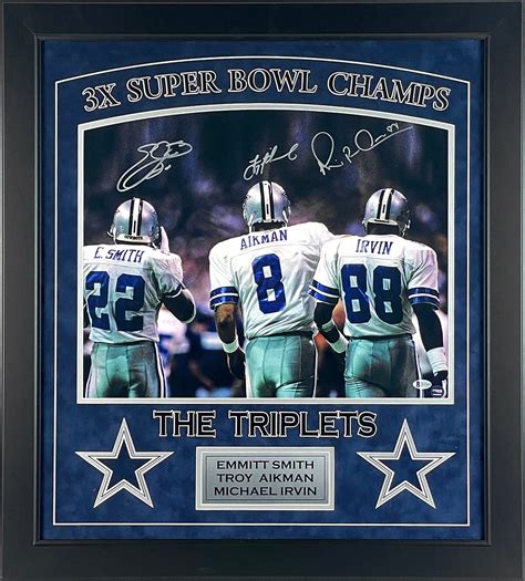 Dallas Cowboys Full Size Helmet Dallas Cowboys Triplets Signed Helmet ...