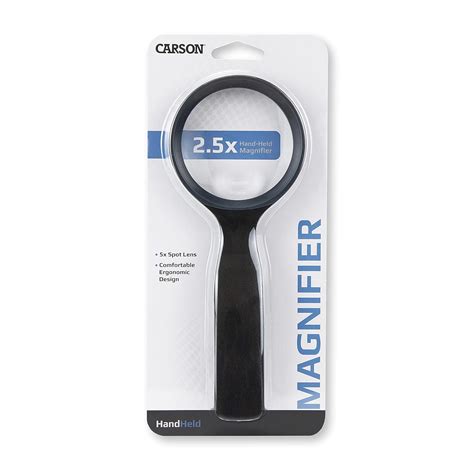 Carson Hand Held Series Rimmed Lightweight Magnifiers for Reading, Low ...