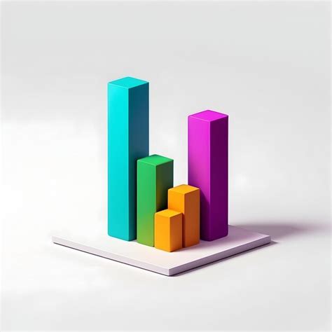 Illustrazione di grafico a barre 3D Grafico a barre tridimensionale ...
