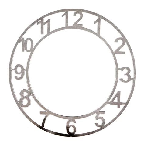Acrylic Cutout Number Clock 10Inch Silver – Inkarto