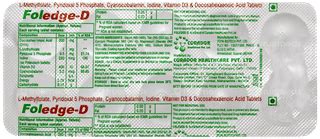 Foledge D Tablet 10 - Uses, Side Effects, Dosage, Price | Truemeds