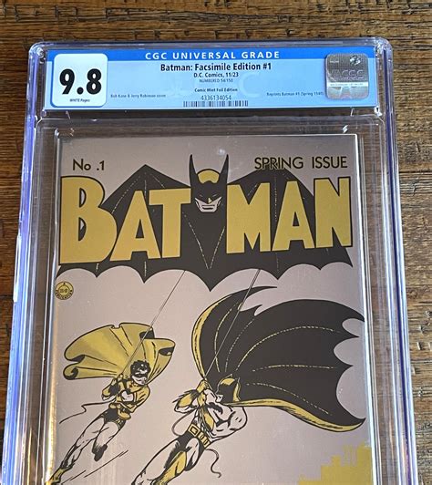 BATMAN #1 FACSIMILE CGC 9.8 "GOLD FOIL" ULTIMATE EDITION LIMITED TO 15 ...