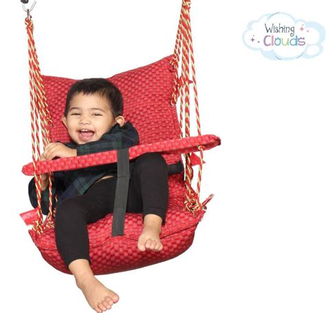 Wishing Clouds Piccolo Cotton Swing for Kids, Jhula for Garden, Safe ...