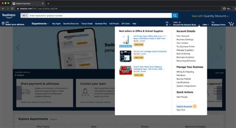 Account Switching | Manage Amazon Accounts | Amazon Business