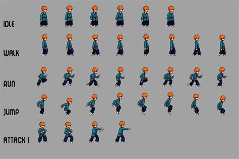 Free Shinobi Sprites Pixel Art Download - CraftPix.net