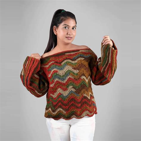 Crochet Self Design Pullover - 3317 – Magic Needles
