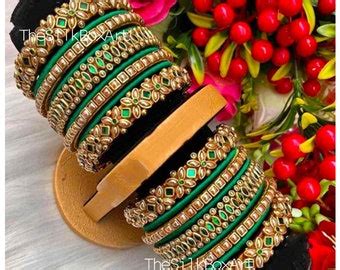 Buy Silk Thread Bangles Online in India - Etsy