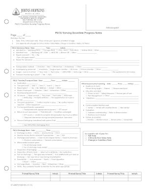 Sample Pacu Nurses Notes - Fill and Sign Printable Template Online