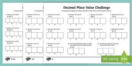 Tenths as Fractions and Decimals Worksheet