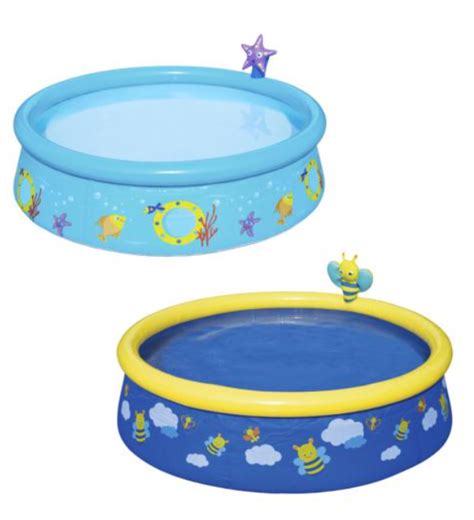 Bestway (57326) Portable Above Ground Fast Set Spray Pool For Kids 5ft ...