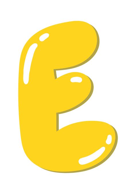 Big Bubble Letter E - 6 Free PDF Printables | Printablee