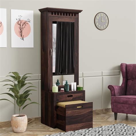 WOODTREND Sheesham Solid Wood Wooden Dressing Table for Bedroom with 1 ...