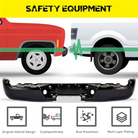 Buy Rear Black Bumper Steel Face Bar For 2005-2015 Toyota Tacoma ...