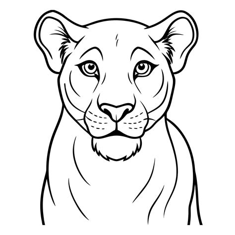 Lioness outline coloring page | Premium AI-generated vector