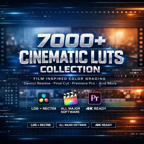 7000+ Cinematic Luts Bundle | Hollywood Color Grading Pack | Film ...