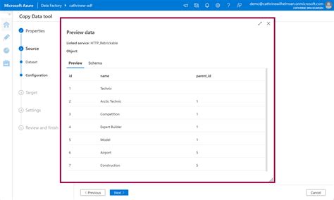 Azure Data/Factory Copy Data Mapping 的图像结果