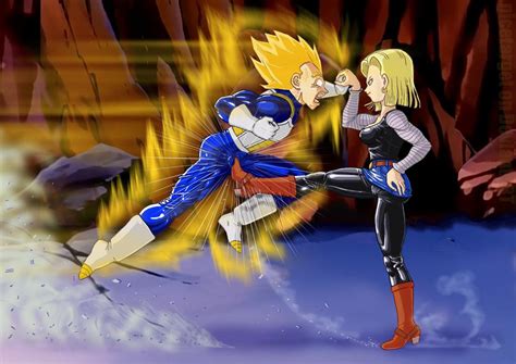 Image result for Android 18 Vs Vegeta