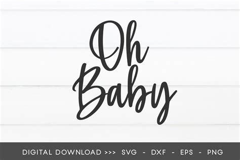 Oh Baby SVG, Cake Topper Svg,Baby Shower Graphic by Chamsae Studio ...
