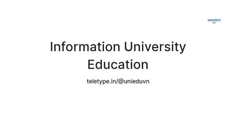 Information University Education — Teletype