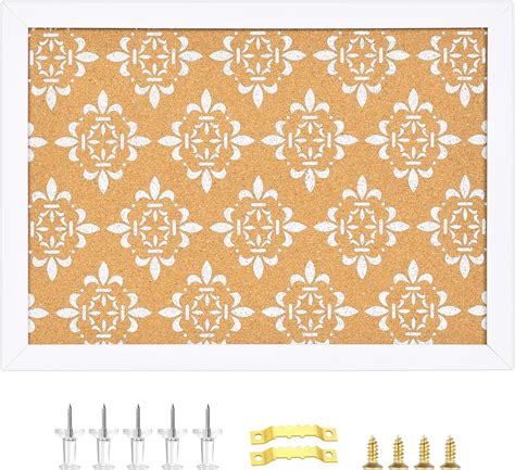 Aitakatta Decorative Cork Board for Walls, Bulletin Board with White ...