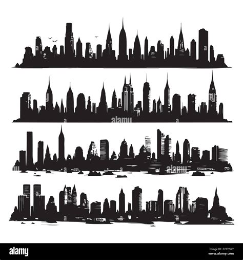 Clipart Silhouette Skyline De Chicago 142 Chicago Skyline Silhouette
