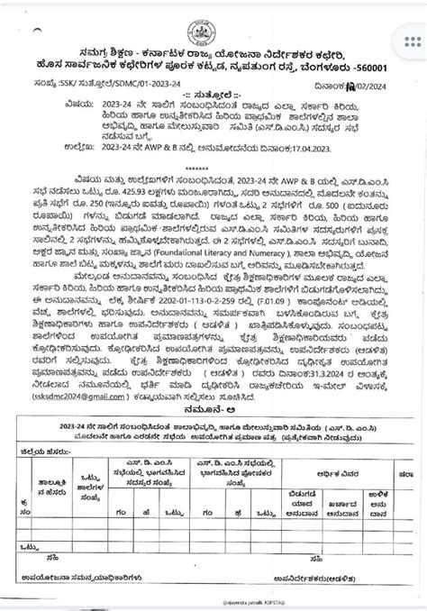 Regarding the meeting of School Development and Monitoring Committee ...