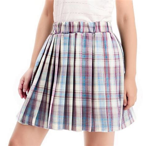 Girls Plaid Skirt Tennis Skirt Uniform Pleated Mini Skirts for Teen ...
