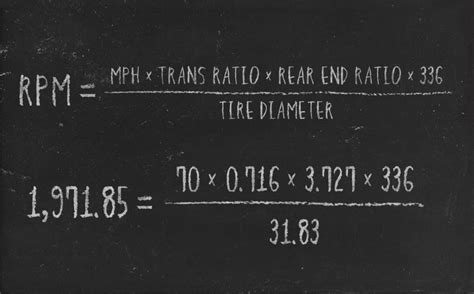 Calculating mph/rpm/Gear Ratio/Tire Size | Rare Car Network